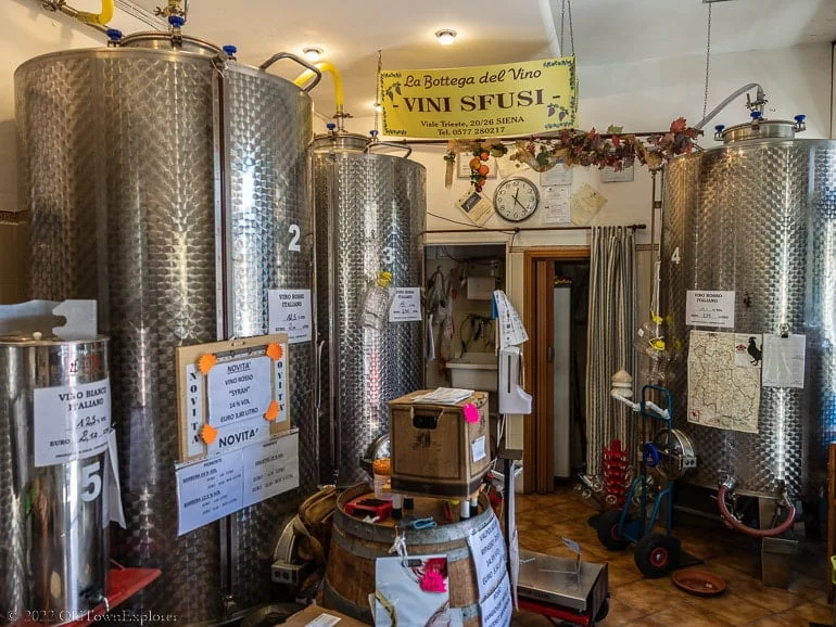 La Bottega del Vino in Siena, Italy