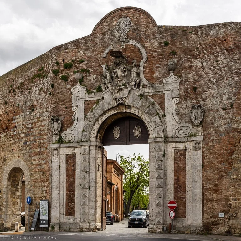 Porta Camollia in Siena, Italy