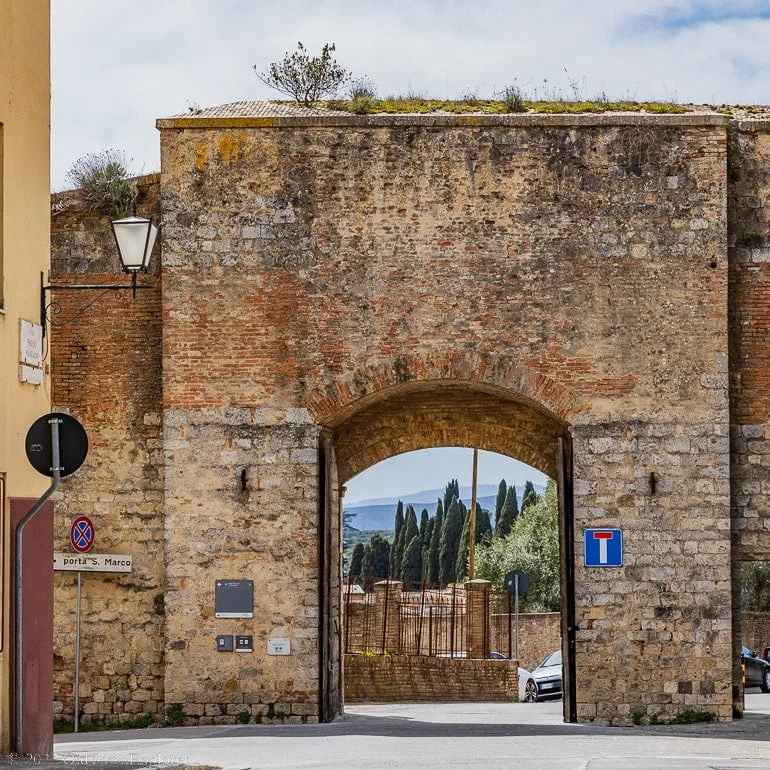 Porta Laterina in Siena, Italy