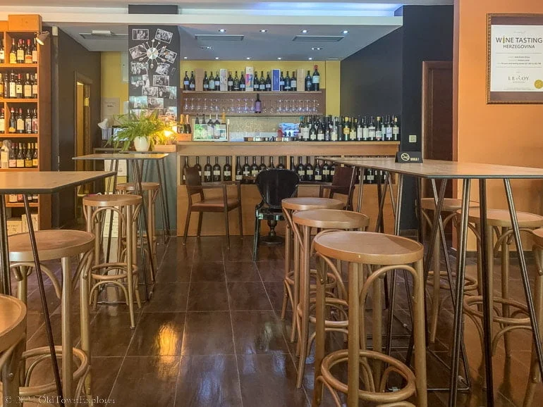Mostar Wine Vinoteka aka Leroys Bar and Wine Shop in Mostar, Bosnia and Herzegovina