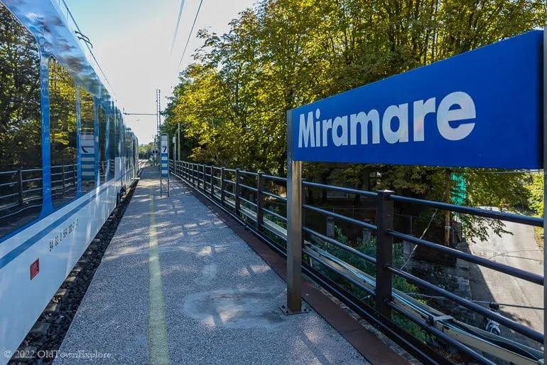 Miramare station in Trieste, Italy Miramare station in Trieste, Italy