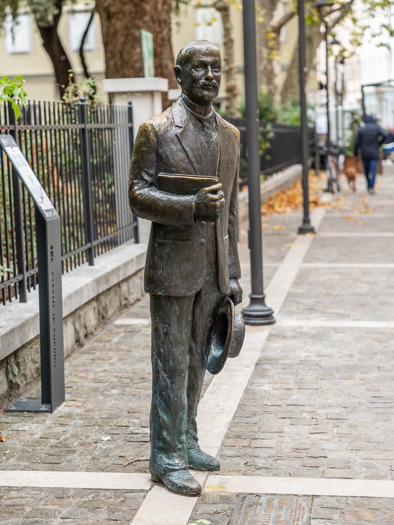 Statue of Italo Svevo in Trieste, Italy Statue of Italo Svevo in Trieste, Italy