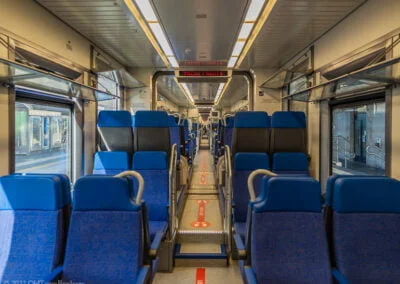 Train to Miramare from Trieste, Italy