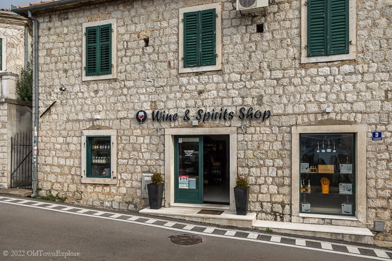 Wine & Spirits Shop in Herceg Novi, Montenegro Wine & Spirits Shop in Herceg Novi, Montenegro