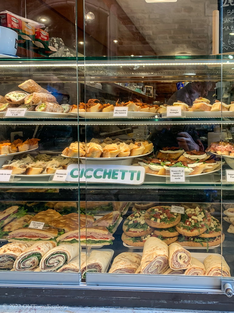Cicchetti in Venice, Italy The many cicchetti bars are one benefit of living in Venice, Italy