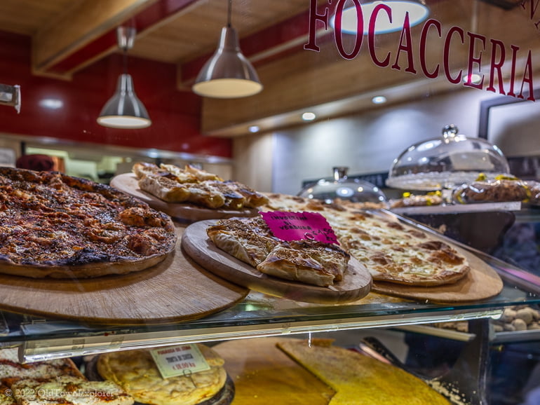 Focaccia Shop in Genoa, Italy