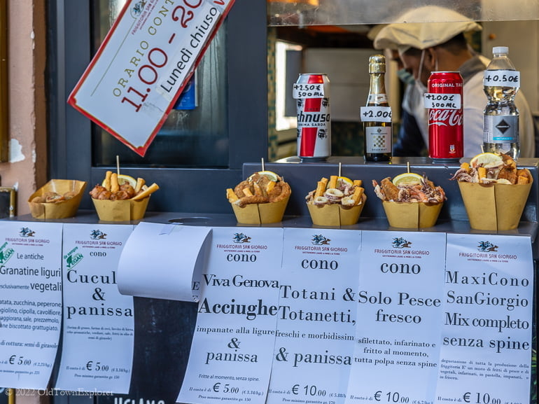 Friggitoria San Giorgio in Genoa, Italy