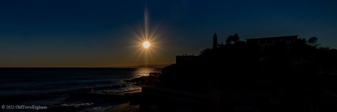 Sunset in Genoa, Italy