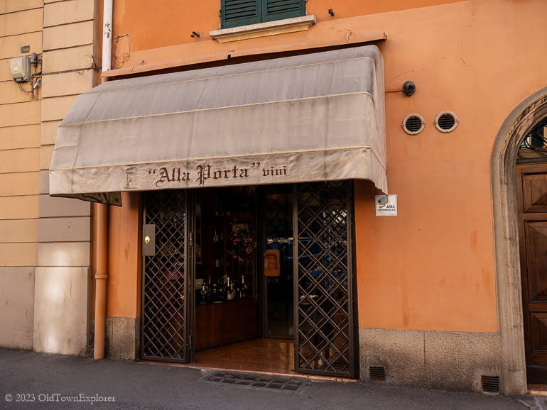 Alla Porta Vini in Bologna, Italy Alla Porta Vini in Bologna, Italy