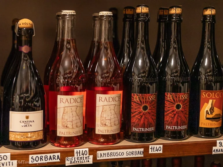 Lambrusco Sorbara in Bologna, Italy