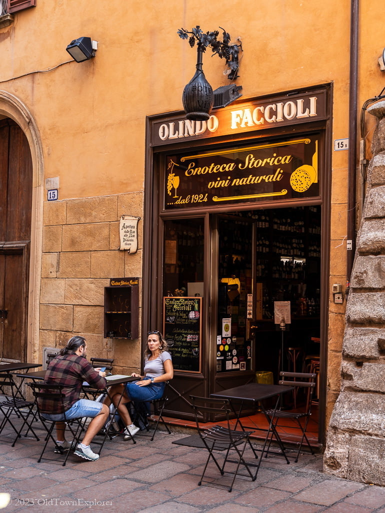 Olindo Faccioli Enoteca in Bologna, Italy Olindo Faccioli Enoteca in Bologna, Italy