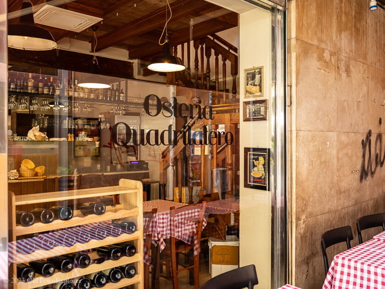 Osteria Quadrilatero in Bologna, Italy Osteria Quadrilatero in Bologna, Italy