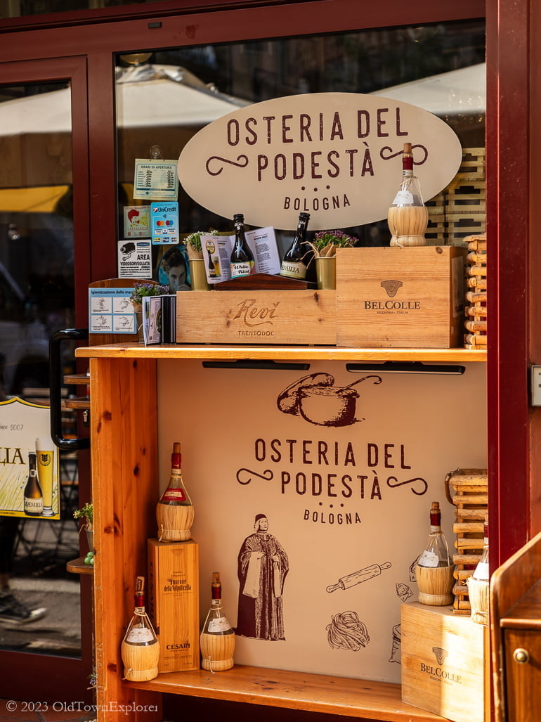 Osteria del Podesta in Bologna, Italy Osteria del Podesta in Bologna, Italy