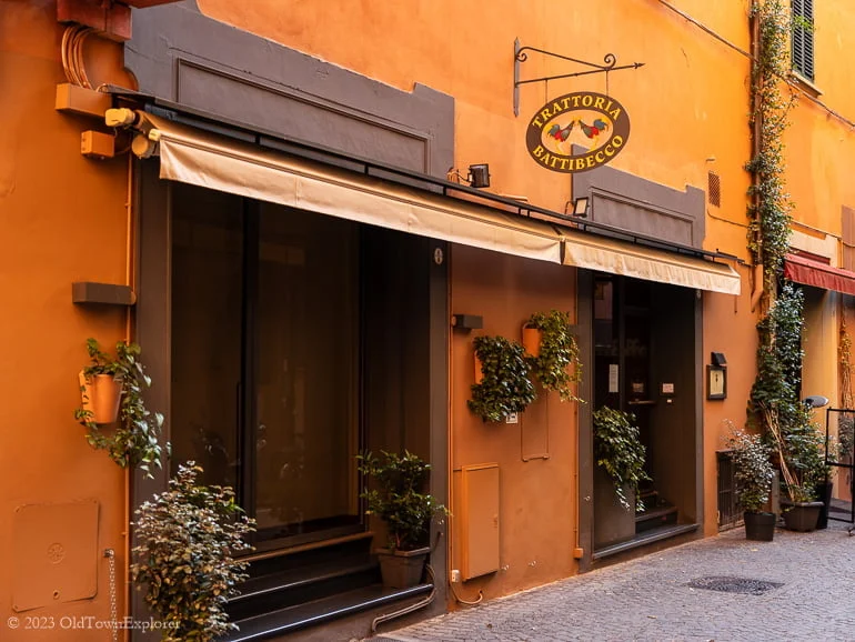 Trattoria Battibeco in Bologna, Italy
