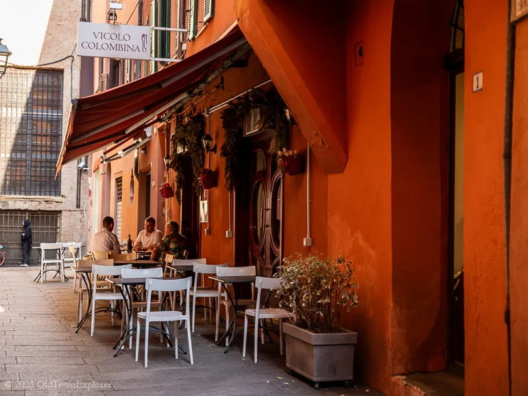 Vicolo Colombina in Bologna, Italy