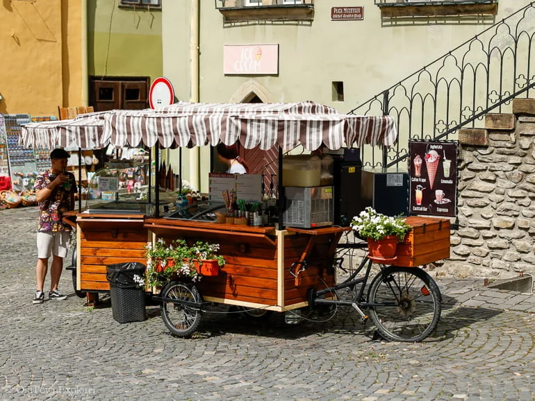 Ice Cream Stand in Sighisoara, Romania