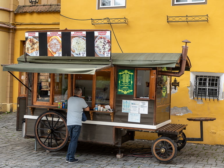 Langos Cart in Sighisoara, Romania