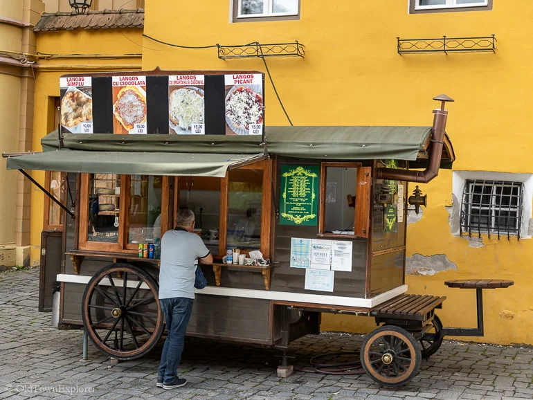 Langos Cart in Sighisoara, Romania