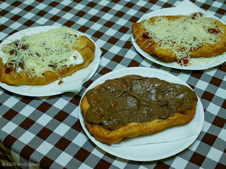 Langos in Sighisoara, Romania Langos in Sighisoara, Romania