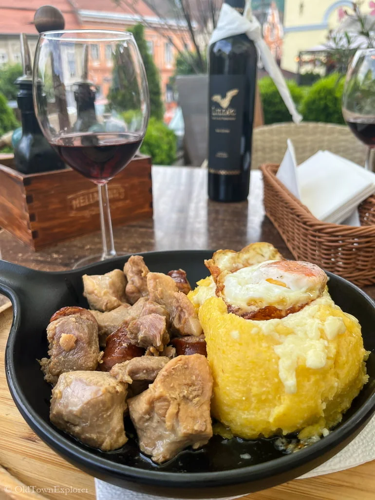 Pork and sausage stew in Sighisoara, Romania Is Sighisoara worth visiting? It definitely is if you like pork and sausage stew!