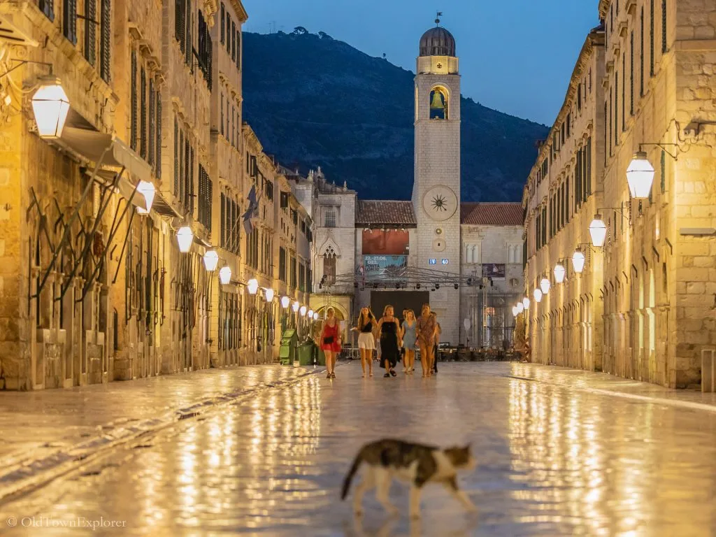 Early Morning on Stradun in Dubrovnik, Croatia