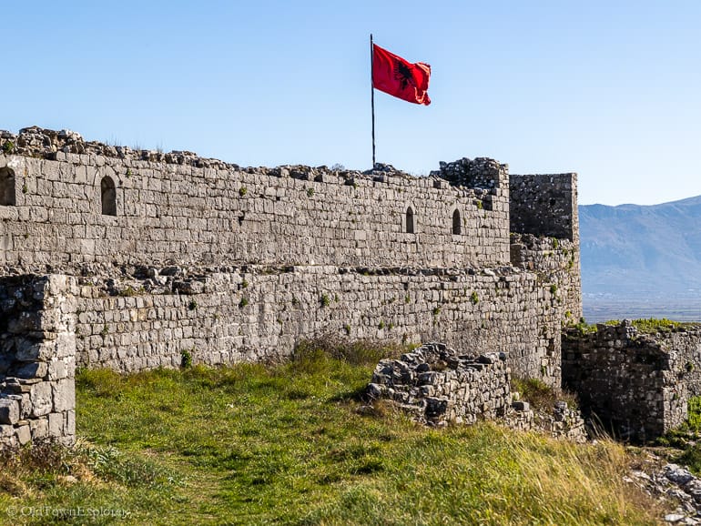 Balshaj's Tower at Rozafa Castle in Shkoder, Albania