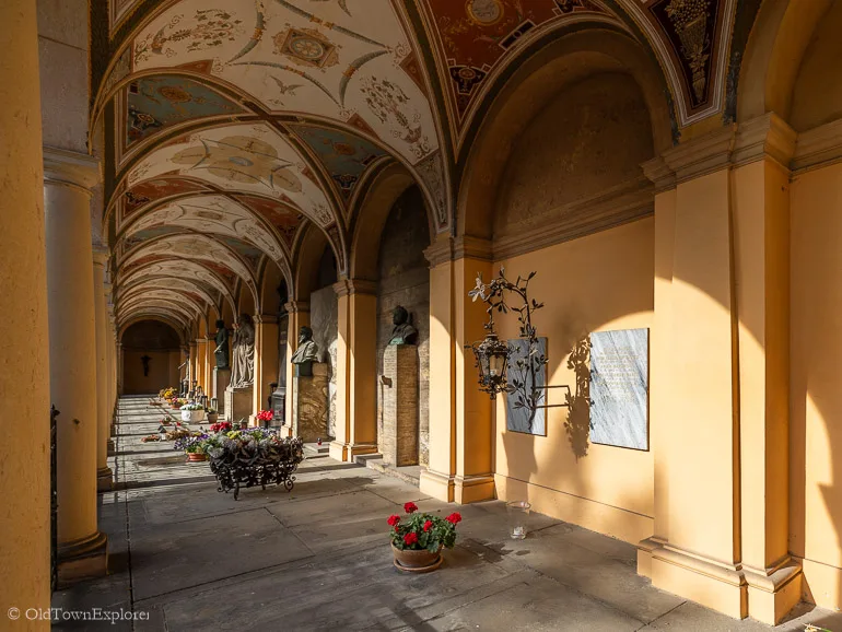 Cemetery at Vysehrad in Prague, Czechia Cemetery at Vysehrad in Prague, Czechia