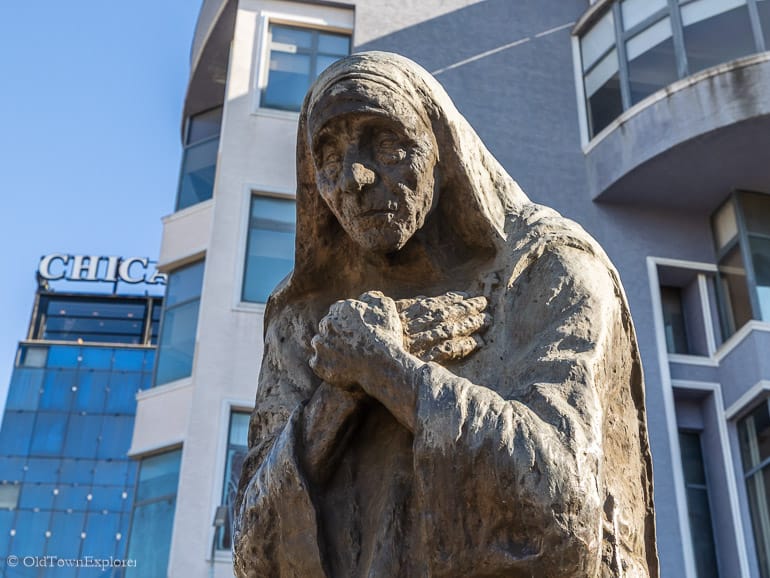 Monument to Mother Teresa in Shkoder, Albania