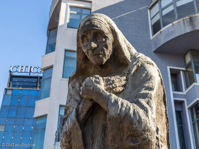 Monument to Mother Teresa in Shkoder, Albania