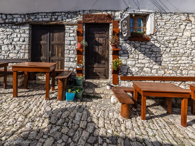 Temi Albanian Food in Berat, Albania