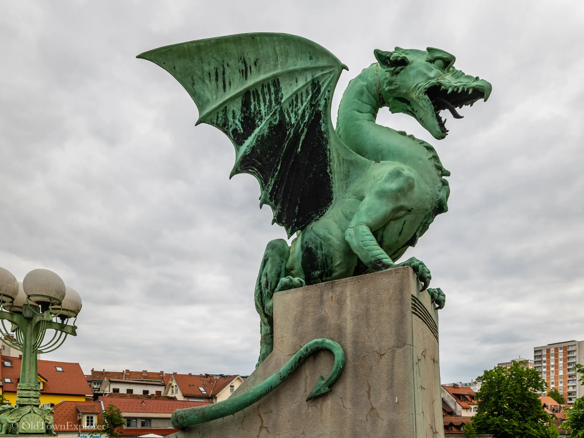 Dragon Bridge in Ljubljana, Slovenia