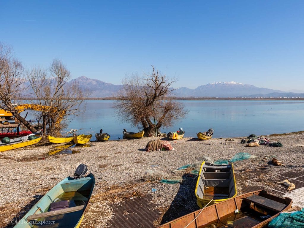 Lake Skadar in Shiroka, Albania Lake Skadar in Shiroka, Albania
