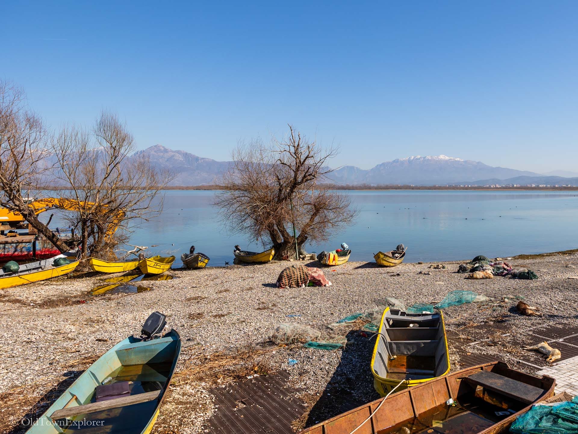Lake Skadar in Shiroka, Albania