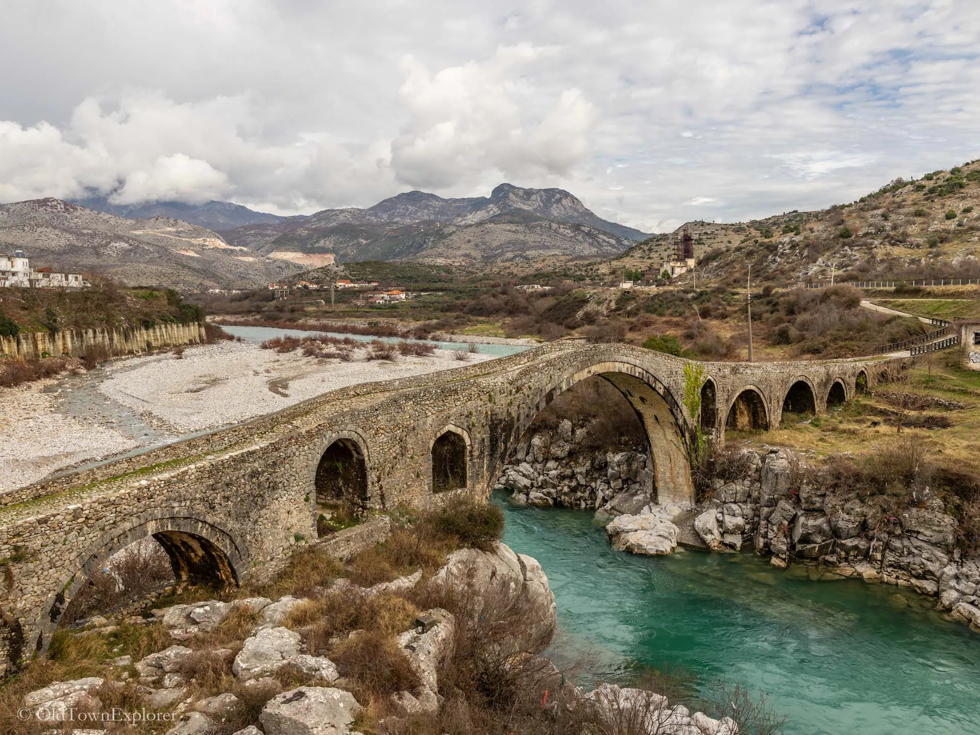 Mesi Bridge near Shkoder, Albania