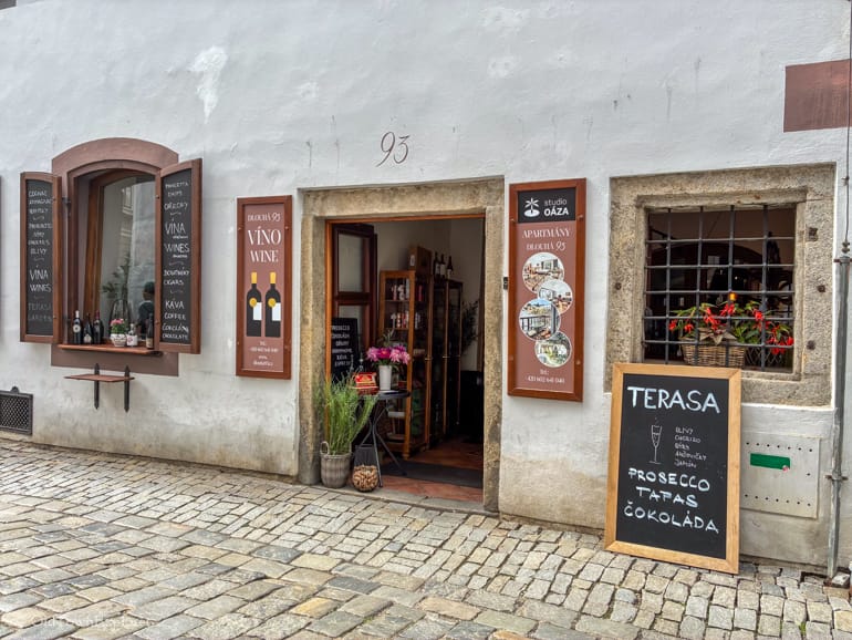 Vinotéka Dlouhá 93 in Cesky Krumlov, Czechia Vinotéka Dlouhá 93 in Cesky Krumlov, Czechia